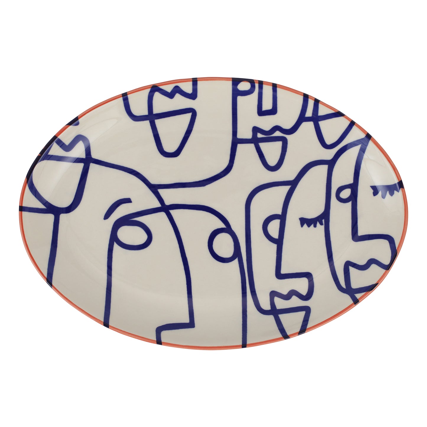 VIETRI Moda Faces Oval Platter