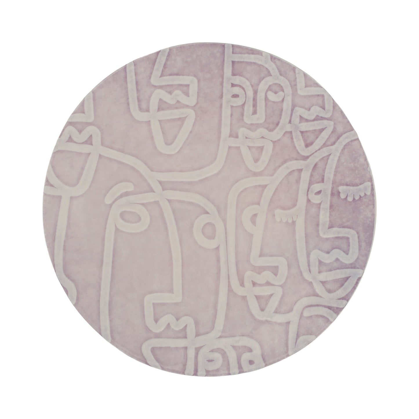 VIETRI Moda Lilac Faces Round Platter