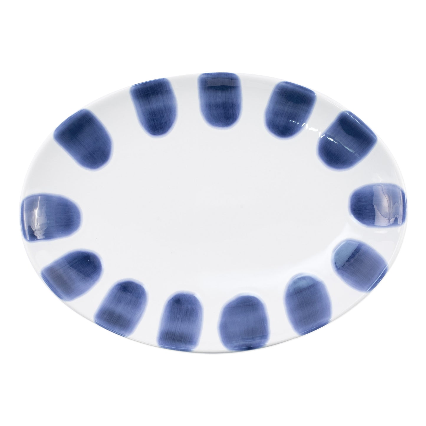 VIETRI Santorini Dot Small Oval Platter