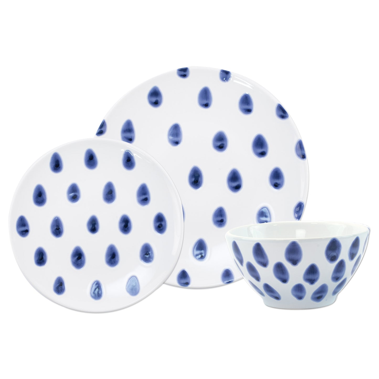 VIETRI Santorini Dot Dinner Plate
