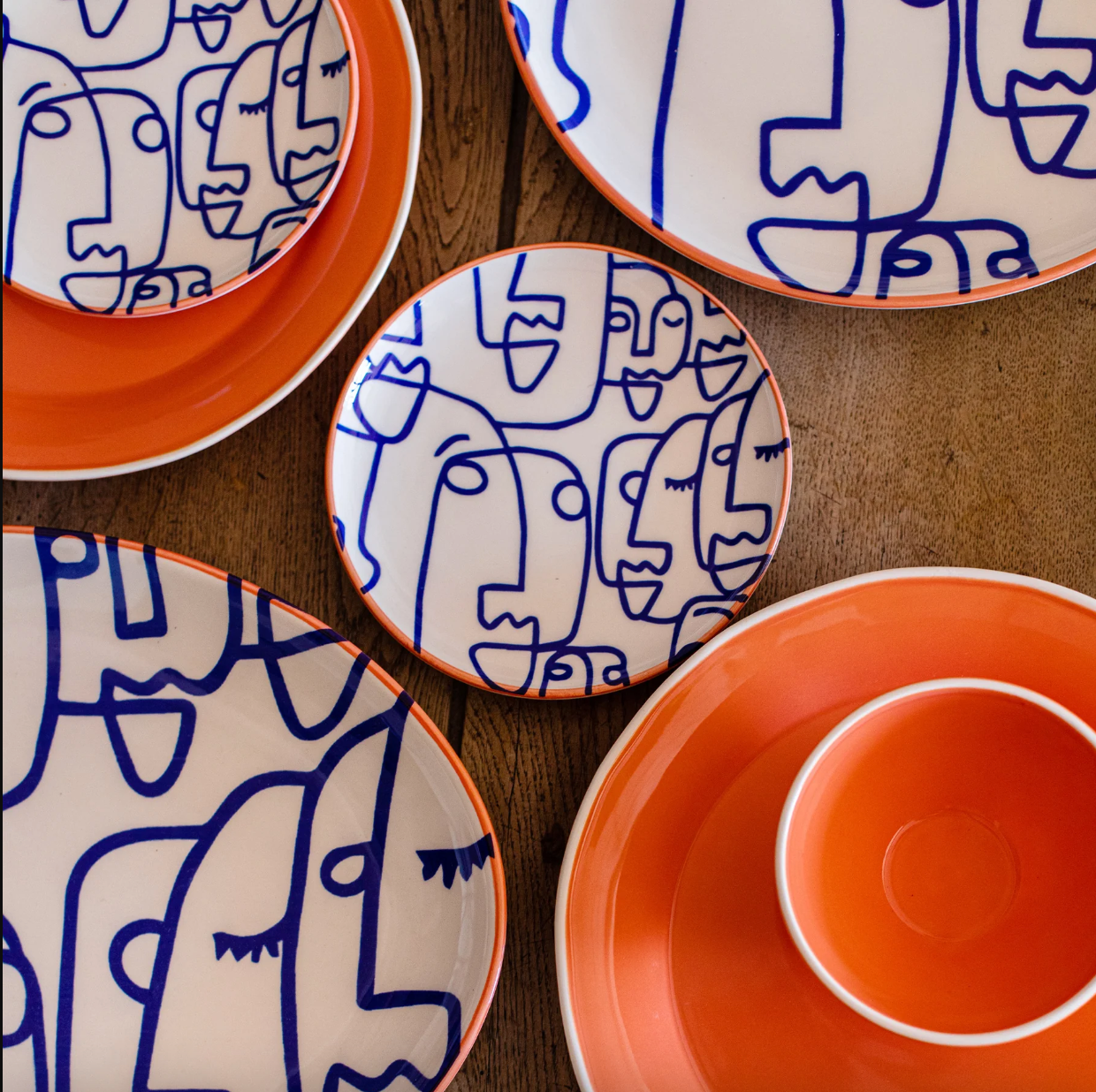 VIETRI Moda Faces Cocktail Plate