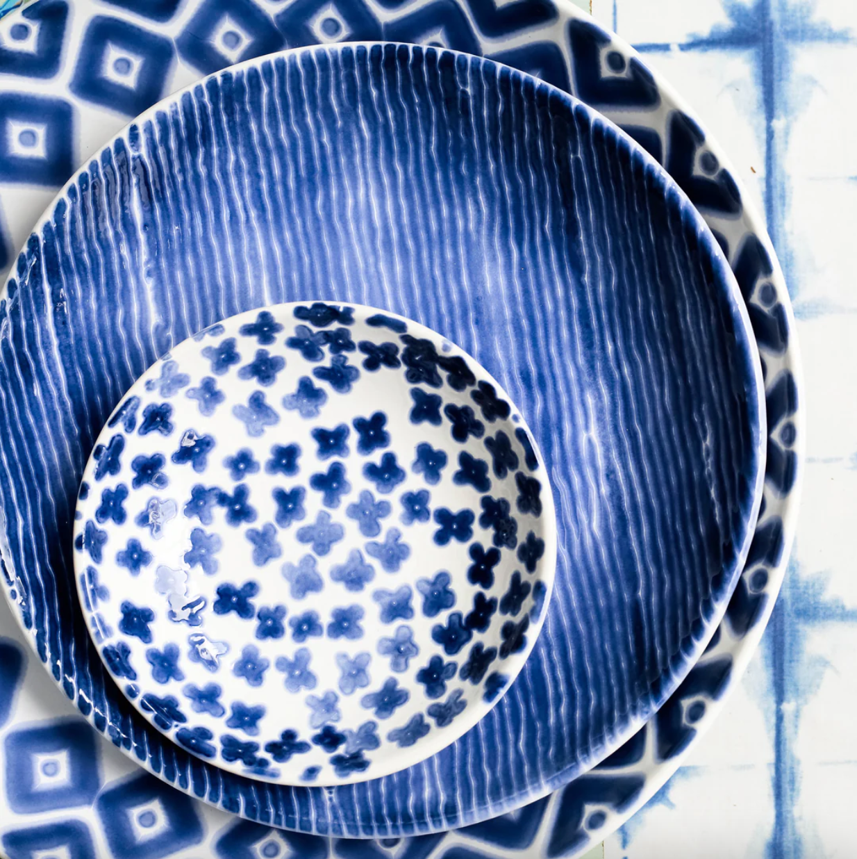 VIETRI Santorini Stripe Pasta Bowl