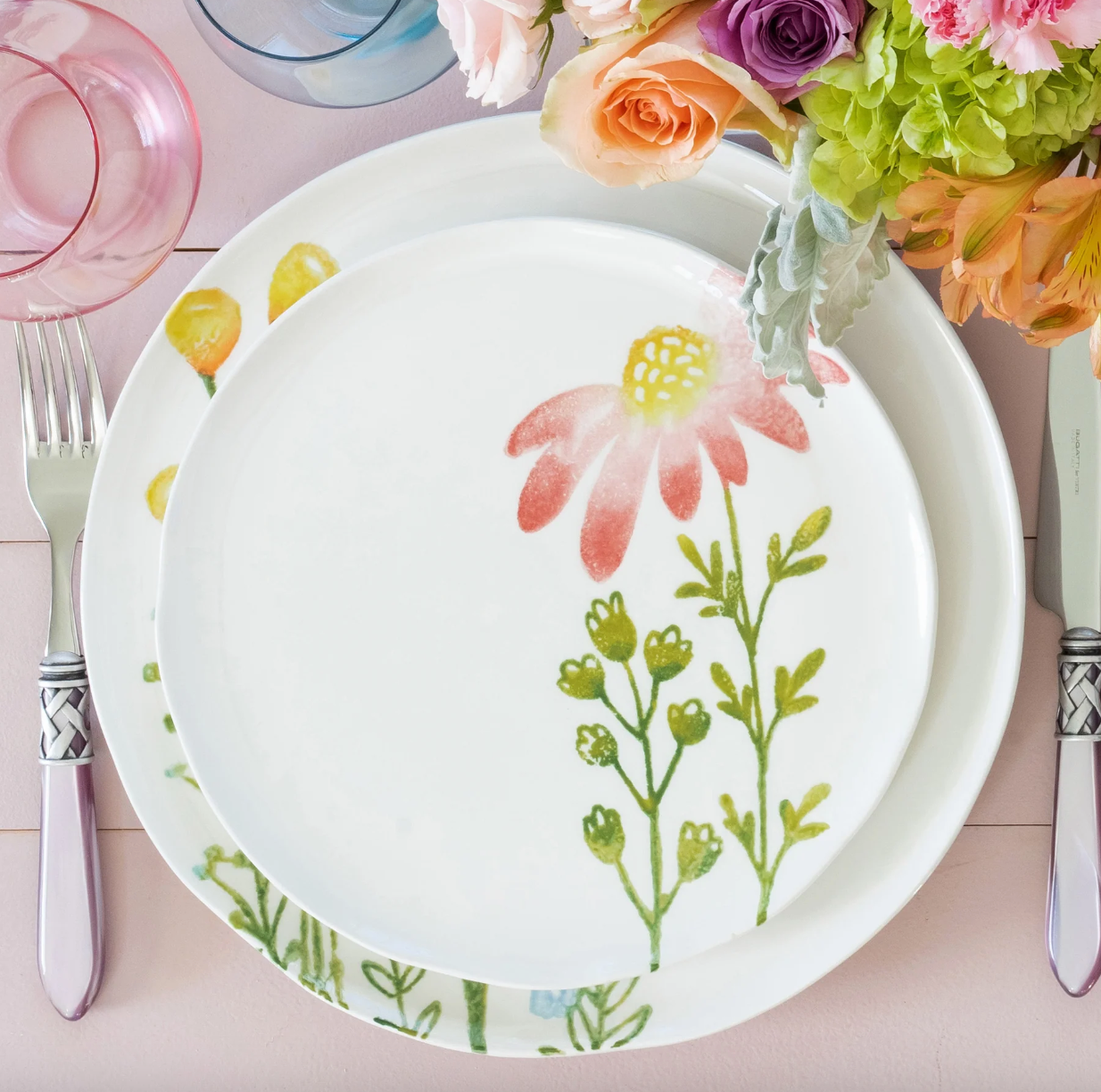 VIETRI Fiori di Campo Daisy Salad Plate