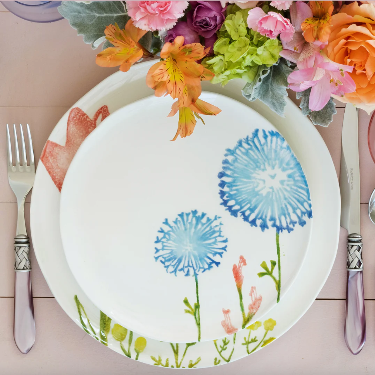 VIETRI Fiori di Campo Dandelion Salad Plate