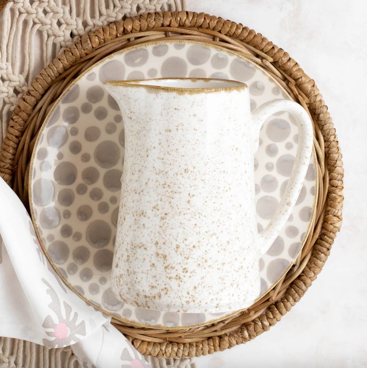 VIETRI Earth Eggshell Pitcher