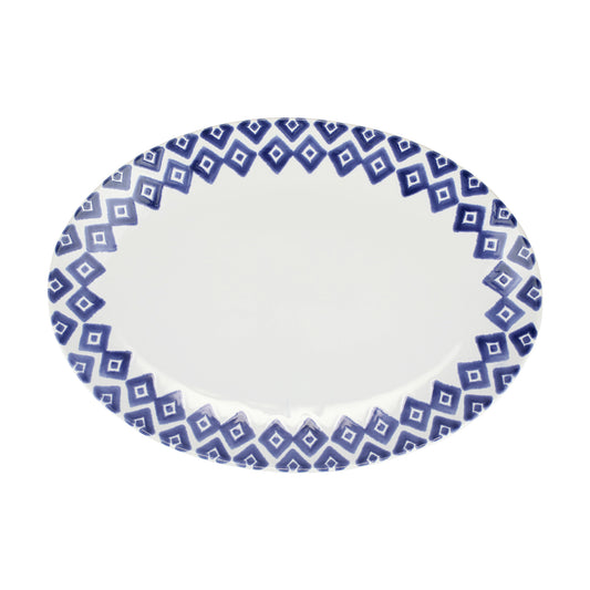 VIETRI Santorini Diamond Oval Platter