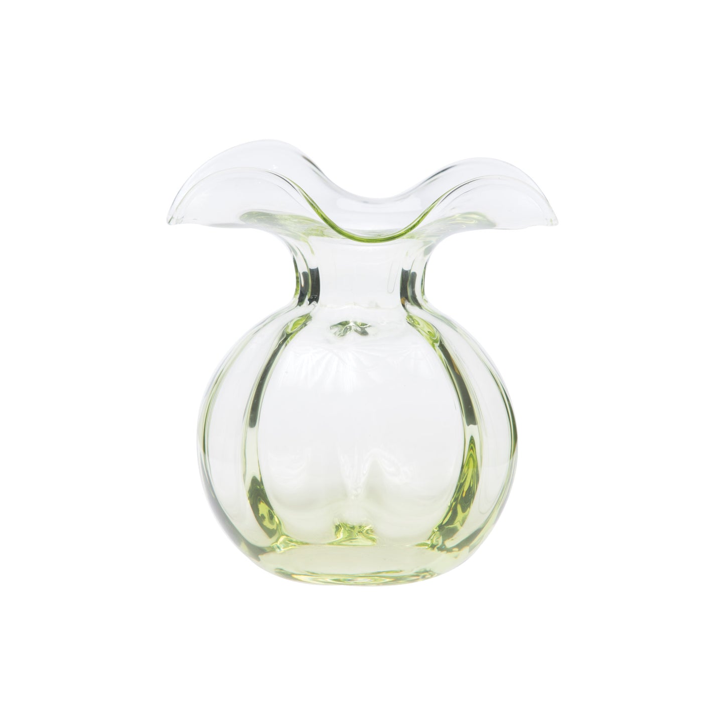 VIETRI Hibiscus Glass Green Bud Vase